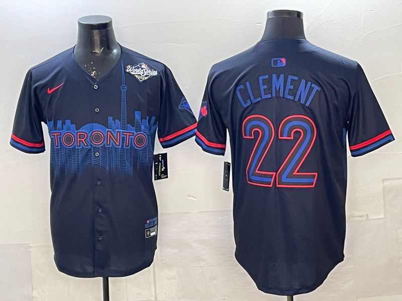 Men 2025 Nike Toronto Blue Jays #22 Clement Blue Game MLB Jersey 05->youth mlb jersey->Youth Jersey